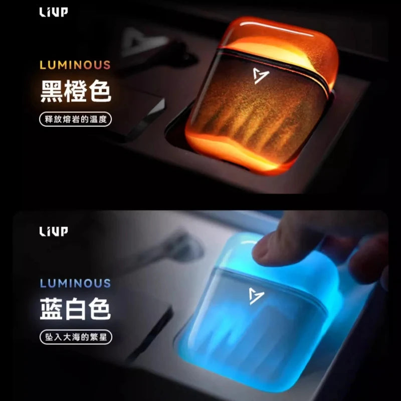 Liup Lp1 Luminous Flowing Sand Earphones Bluetooth 5.4 13Mm Dynamic Coil AI Active Noise Reduction Stereo Surround Sound Gifts