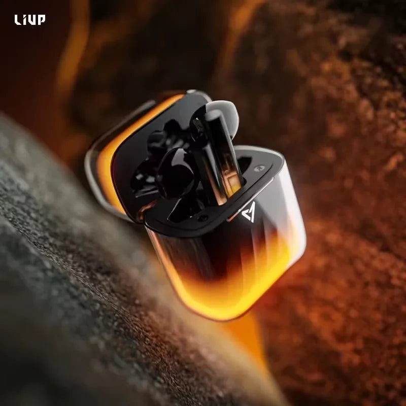 Liup Lp1 Luminous Flowing Sand Earphones Bluetooth 5.4 13Mm Dynamic Coil AI Active Noise Reduction Stereo Surround Sound Gifts
